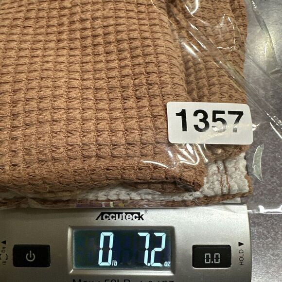 2/$30 BKE Color Block Waffle Knit Shirt Size S Tan Oversized Neutral Boho Boxy - Picture 10 of 10